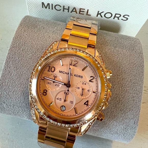 Michael Kors Women\'s Blair Rose Gold Tone Stainless Steel Watch